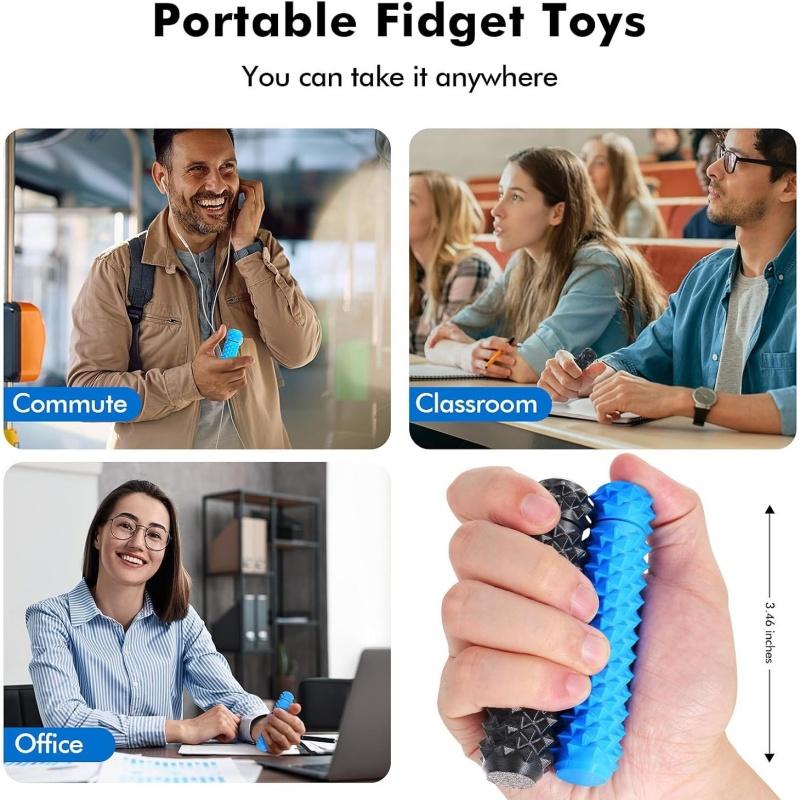 Pain Stim Fidget for Stress Relief 3D Printed Rotating Spiky Grippie Fidget Sensory Toys for Stress Desk Office