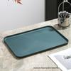 Wheat Straw Rectangular Coffee Table Tray for Teacups and Desserts