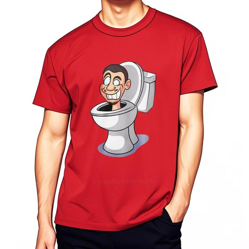 Summer Tshirts Skibidi Toilet Teeshirt Game Meme Skibidi Video Meme Geek Classic Tshirt Summer Cotton  Unisex TShirts S