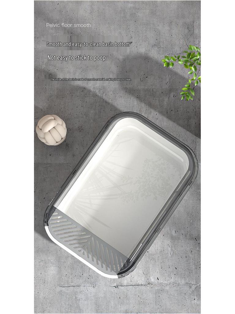 Extra Large Anti-Splash Cat Litter Box with Free Scoop