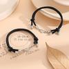 2Pcs Luminous Charms Bracelet Set Couple Adjustable Woven Rope Friendship Bracelet For Women Men Summer Gift