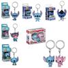 Lilo & Stitch Keychain Set, Chibi-Style Figurine Toys, 6-Piece Set, Surprise Gift