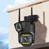 4MP Dual Lens Security Camera 360 Degree View Surveillance Camera IP66 Waterproof Monitor Camera for Home Security
