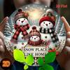 Frosty Snowman Wall Art 2D Flat Metal Print 20x20cm Home Decor Holiday Gift