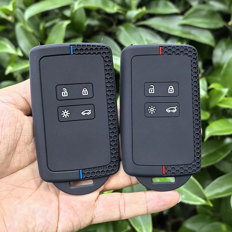 For Renault Koleos Kadjar Captur Megane Talisman Espace Clio Zoe Scenic 4 Arkana Dacia Sandero Silicone Car Key Case Cover