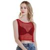 Short Vest Hollow Out Top Sexy Style Crop Top Loose T-shirt Mesh T-shirt  Female Fashion