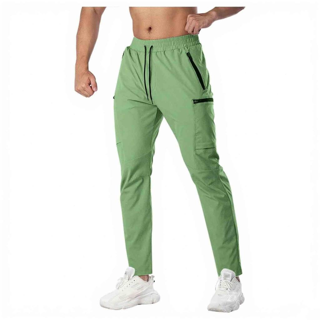 Men’s Quick Dry Sweatpants Stretchy Athletic Joggers Elastic Waist Drawstring Hiking Outdoor Pants With Pockets