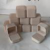 12pc Apricot Velvet Jewelry Ring Box Non-Stick Dust Jewelry Case Wedding Valentine's Day Christmas Earring Pendant Packaging Box