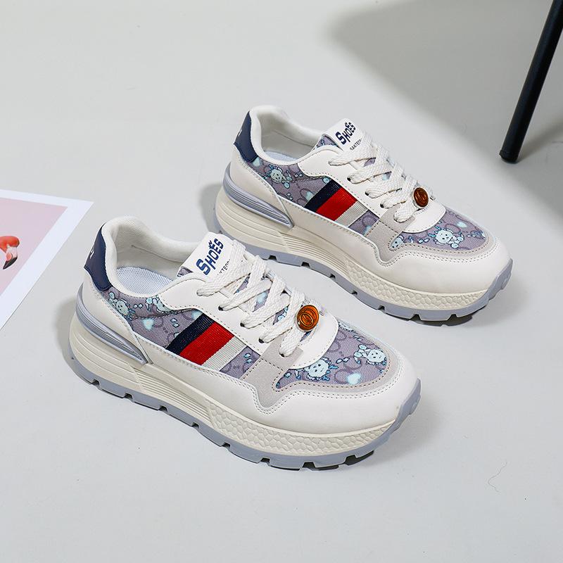 

INS в корейском стиле, обувь для папы на платформе, новые весенние уличные студенческие кроссовки, увеличивающие рост, для отдыха, Kt2621 35