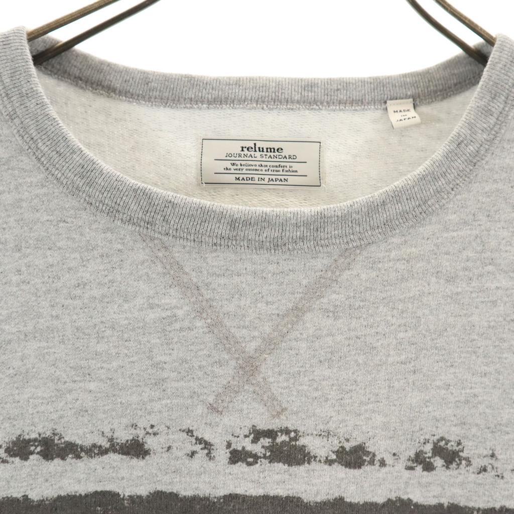 Relume JOURNAL STANDARD Made In Japan Long Sleeve Sweat Trainer S Gray Men's Used