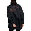 Nike Logo Print Pocket Detail Long Sleeve Cotton Jacket Women jackets Black BV9000-010