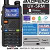 BaoFeng UV-5RM 10W 2500mAh USB C VHF UHF 136-174MHz 220-240MHz 400-520MHz Tri-Band 999Ch Frequency FM AM Ham Walkie Talkie DTMF
