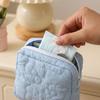 Cute Sanitary Napkin Pouch - Zipper Case for Pads and Small Valuables - Compact Feminine Product for Purse