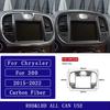 For Chrysler 300 300C 2015- Carbon Fiber Center navigation air vent panel Cover Car Accessories Interior Decorative Stickers