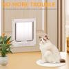 Pet Safe Interior Cat Door Indoor Pet Flap for Cat Litter Box Pet Feeder Built-In Door Lock Durable Door Frame DIY Hardware Kit