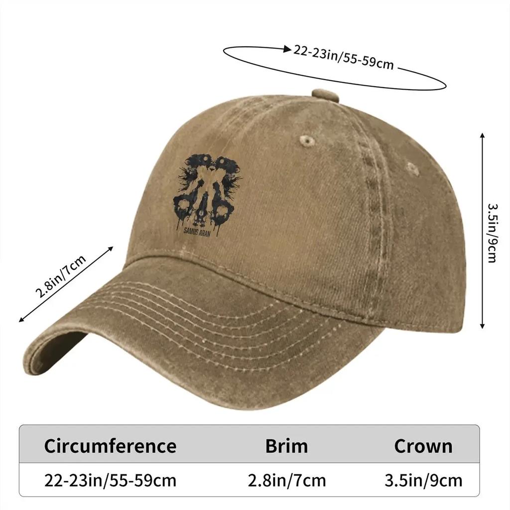Pure Color Dad Hats Fashion Women's Hat Sun Visor Baseball Caps Super Metroid Game Peaked Cap