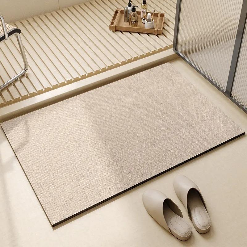 Minimalist Style Mat Bathroom Mat Rug Bath Mat Water Absorbent Non-Slip  Bath Mats Shower Room Mat Home Decor