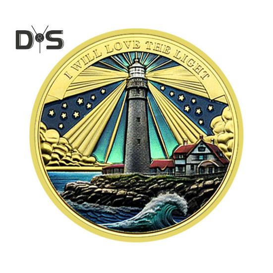 

Монета «Маяк Океан», металлическая коллекционная монета, вдохновляющая на дальние путешествия, сувенирная монета для самостоятельного коллекционирования, памятная монета A золотистый
