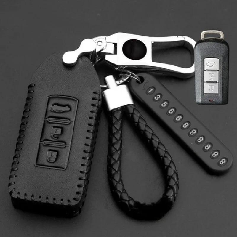 Suitable for Mitsubishi Pajero Key Pouch: Outlander, ASX, Eclipse, Grandis Remote Control Keychain.