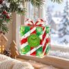Gift Box Snowflake Ornaments Green Elf Christmas Ornament, 2D Acrylic Red Bell Tree Candy Cane Durable Holiday Gifts Shaped Double Sided Hanging