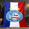 1 Stück Esporte Clube Bahia Sportverein Emblem Aufgedruckte Weiche Flanelldecke Überwurf für Schlafzimmer Wohnzimmer Sofa Camping Fan Geschenke Weihnachtsgeschenke