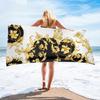 Luxus Schwarz Gold Europäisches Design Mikrofaser Saugfähige Strandtücher für Mann Frau Zuhause Hotel Badetücher Schnell Trocknendes Strandtuch