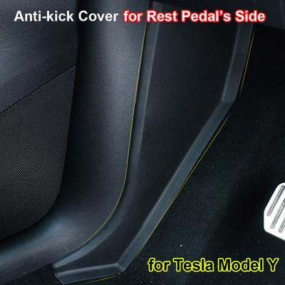 For Tesla Model Y 2023 Accessories Anti-Kick Protection Sticker Cover for Front Door Rest Pedal Side Guards Protector Decor Pad