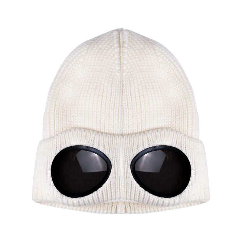 Women's Winter Hat Neck Set Plush Windproof Glasses Warm Ear Protector Cap Knitted Hat