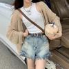 Summer Women's Thin Hollow Pocket Knitted Cardigan Outer Wear Design Sense Niche Hot Girl Sunscreen Shawl Top Coat
