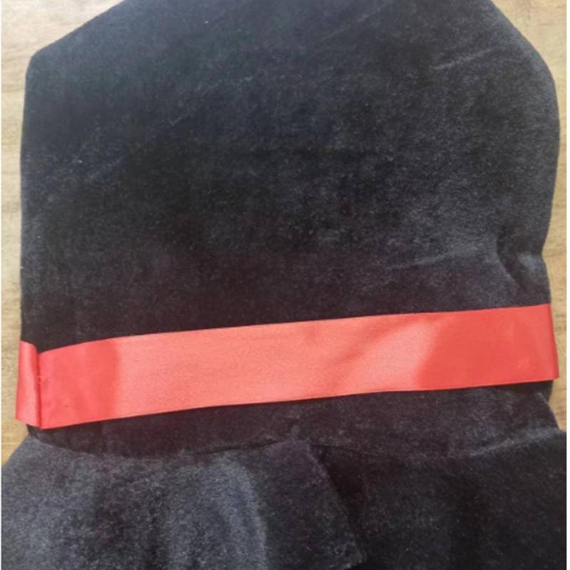 Gentleman Adult Hat Adjustable Christmas Hat Large Border Hat with Stylish Ribbon for Party Enthusiasts and Celebration