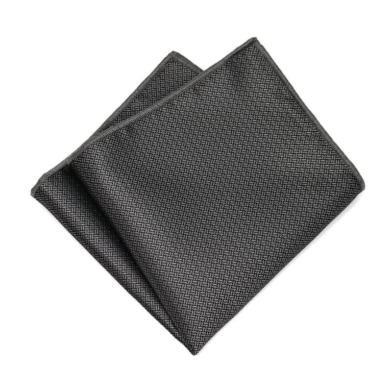 Dark Pattern Pocket Towel Trendy Man Gentleman Dress Business Wedding Suit Low-Key Elegant Single Plain Square Scarf 24*24Cm