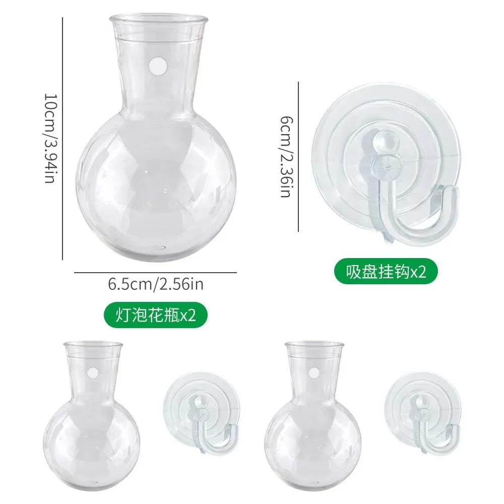 

Top Quality Acrylic Wall Mounted Transparent Vase Hydroponics Planter Propagation Station Plastic Flower Pot for Home Decoration