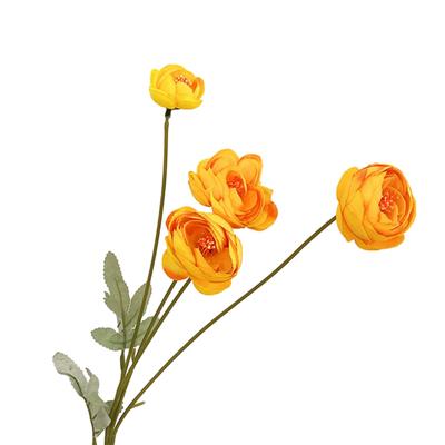Wedding Simulation Flower 4 Heads Dew Lotus Camellia Realistic Non-fading Low Maintenance Artificial Flowers Adult Sex Wear