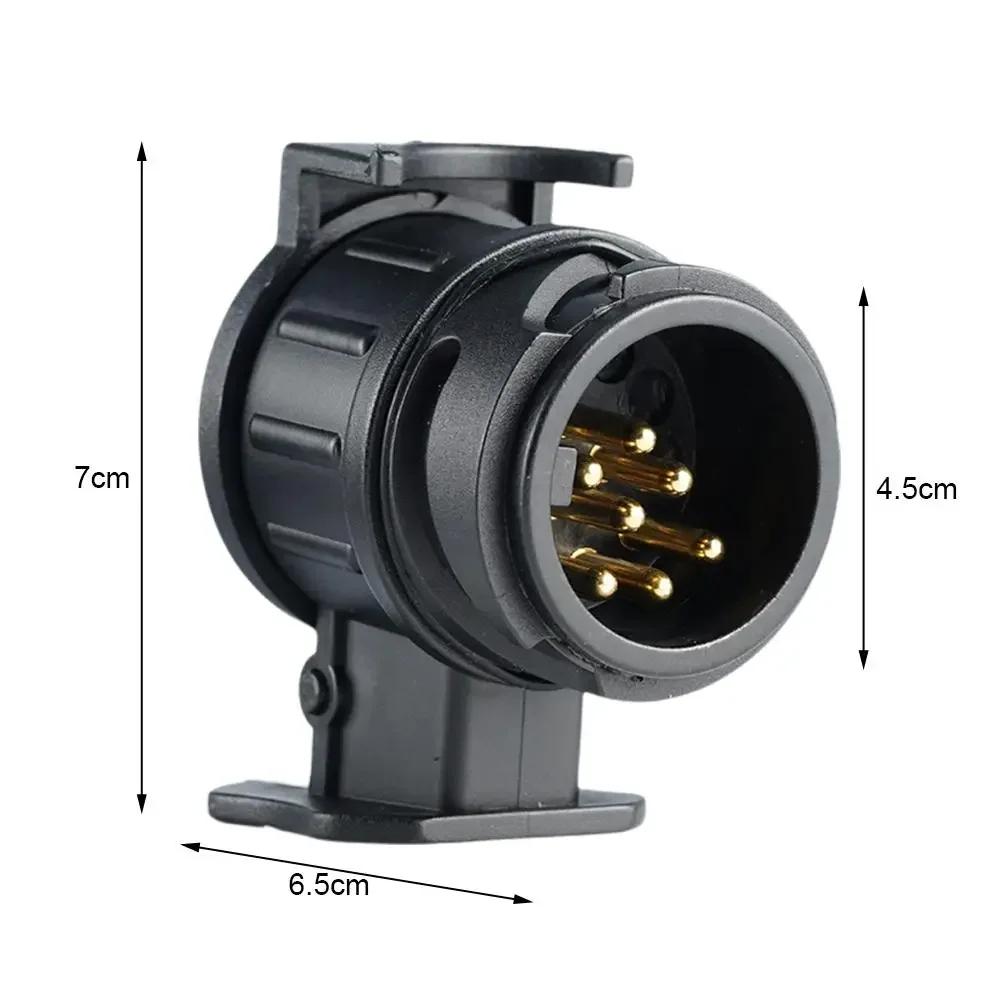 13 To 7 Pin Plug Socket Waterproof Truck Towing Electric Adapter For European Standard Trailer Converter Tow Accessorie