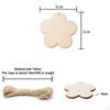 100 Wooden Tags, Gift Tags with Jute String, Unfinished Blank Wood Pieces for DIY Crafts,