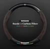Car Steering Wheel Cover Nissan Qashqai Juke X-Trail Patrol Note Leaf Altima Maxima Micra Murano Rogue Pulsar Sentra Teana Tiida