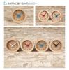 KATOMOKU Muku Mini Clock Round Blue Wooden Table Clock km-26BL 85×85×46mm