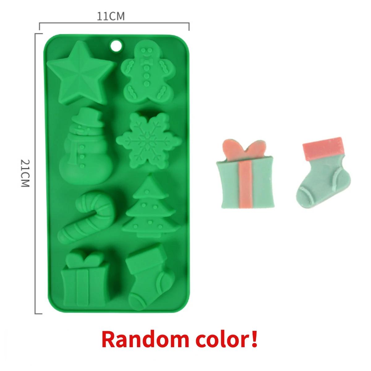 

Многосекционная силиконовая форма для торта в виде оленя Санты, снежинки, снеговика, шоколадных конфет, печенья, рождественского инструмента для выпечки, мыла, свечей