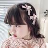 2Pcs Kids Hairpins Ribbon Bow Faux Pearls Decor Baby Hair Clips Rounded Edges Gentle Clamping Force Mini Size Hair Pins