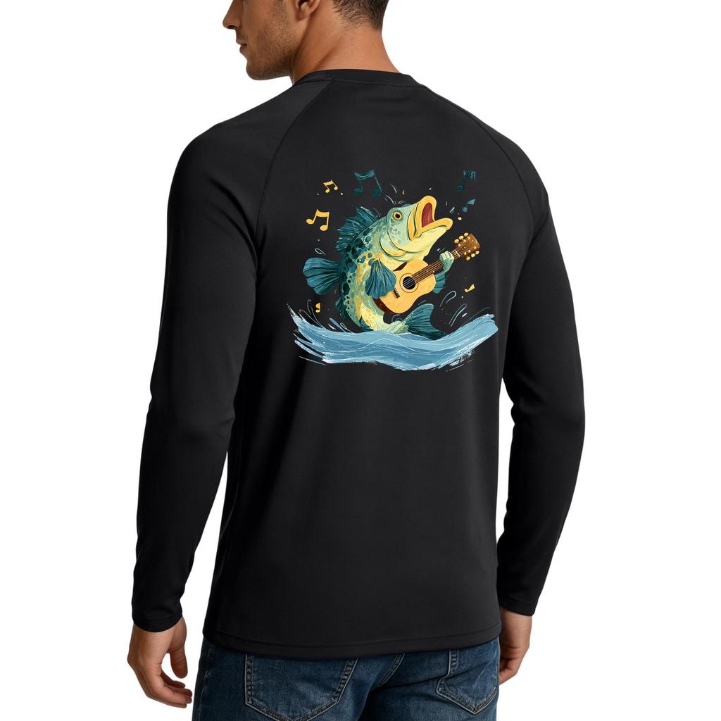 Men's UPF50+ Sun Protection Shirt Long Sleeve Stretch Outdoor Sports Fishing Cooling UV Protection Top