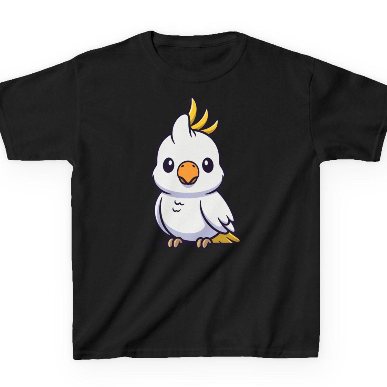 Baby Cockatoo Kids T-Shirt | Iconic Australian Bird Tee | Cheeky Sulfur Crested Cockie Shirt | Native Wildlife Kids Top | Unique Aus 130