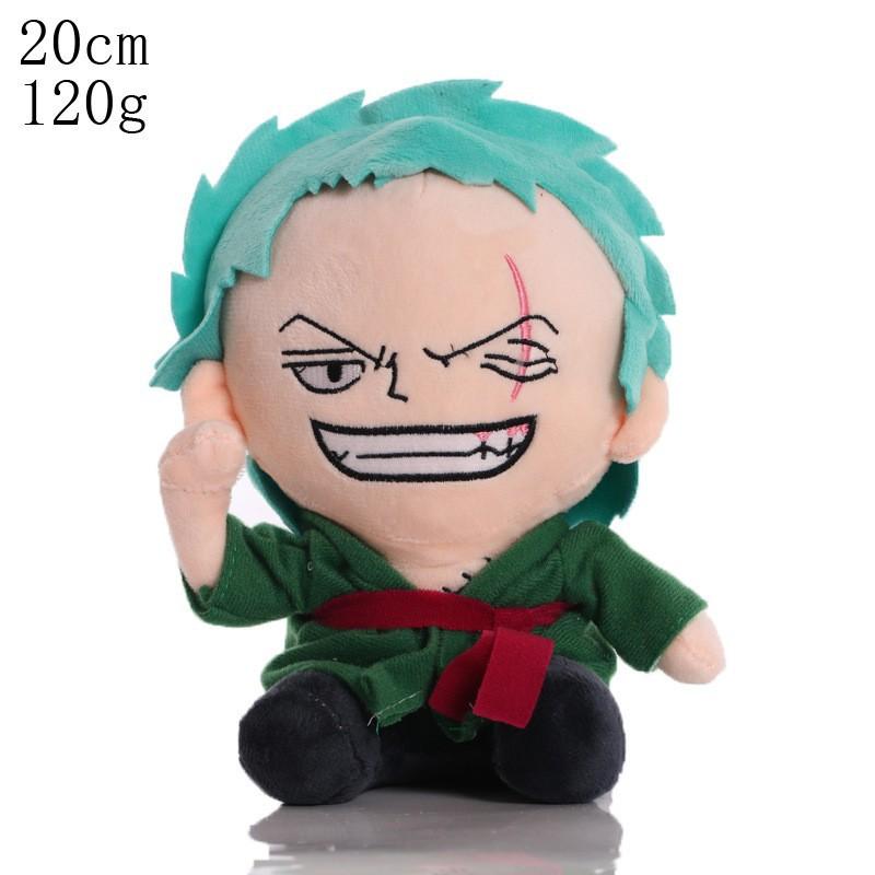 

20cm New One Piece Plush Stuffed Toys Luffy Zoro Cartoon Anime Figures Soft Dolls Pendant Kids Birthday Gifts Kawaii Xmas Decor