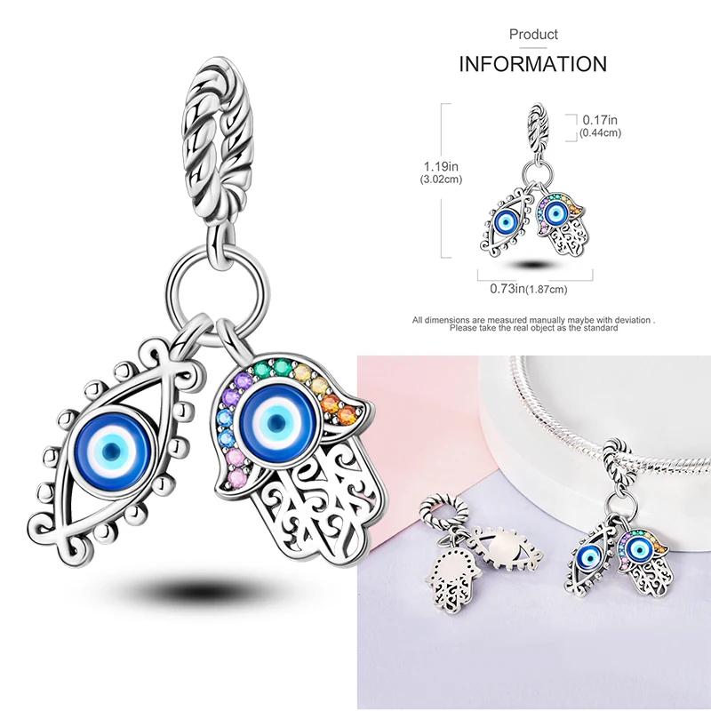 New Charms Copper Retro Charm Evil Eyes Elephants Snake Beads Fit Original Bracelet Diy Jewelry Women Gift