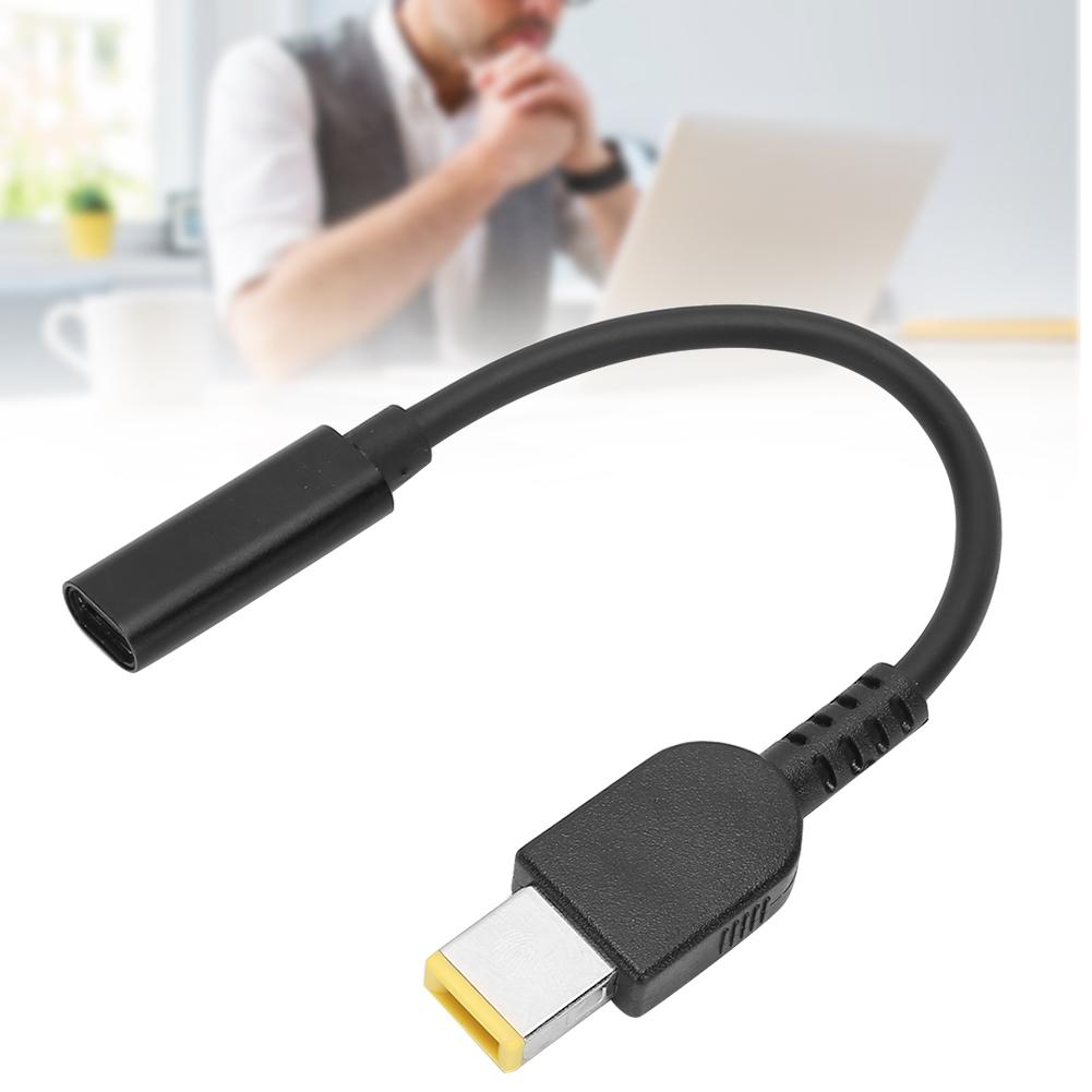 TypeC Female To DC Adapter for Lenovo Power Line Square Port 11 X 5.0mm Male Cable 17cm