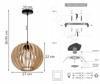 MODERN WOODEN LED CEILING HANGING LAMP