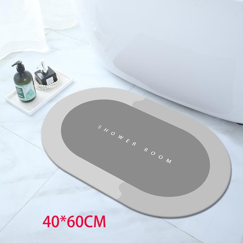 Diatom Mud Bathroom Door Mat: Non-Slip, Quick-Drying, Water-Absorbent Floor Mat