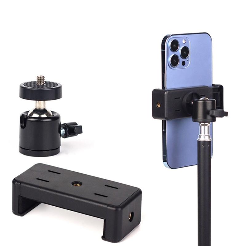 Universal Phone Holder Clip Mount with 360 Degree Rotating Metal Ball Head for Phone Smartphones