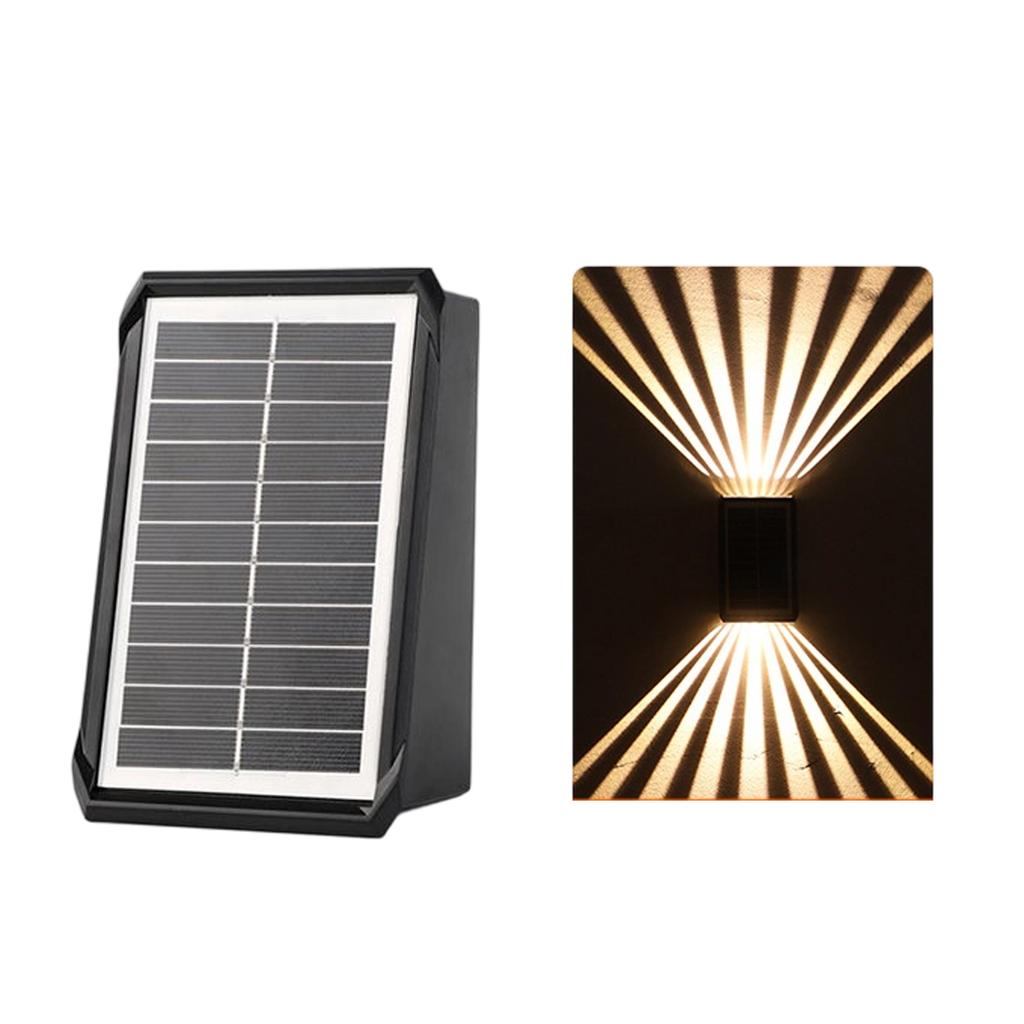 Solar Outdoor Wall Lights, Up & Down Solar Powered Lighting, IP65 Fence Light For Yard/Pool/Porch/Patio/Railing