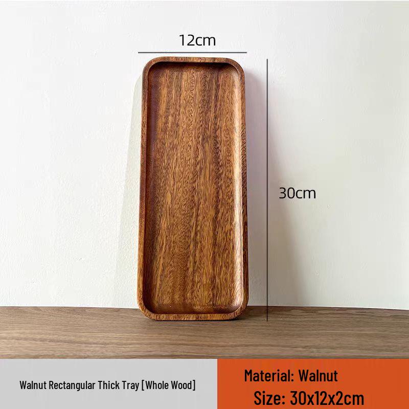 Abay Japanese-Style Walnut Wood Serving Tray