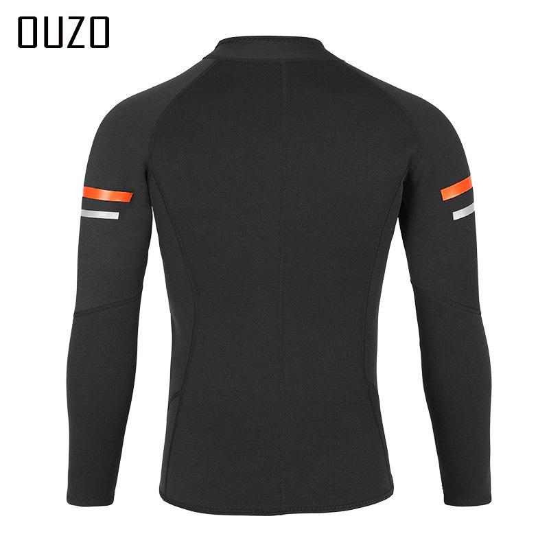 OUZO 1,5 mm Unisex Långärmad Dyk- & Surfvåtdräkt - Sol- & Manetsskydd, Vinterbadtopp